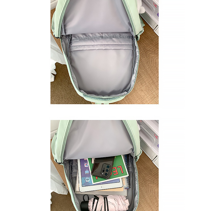 Рюкзак подростковый 633227 с брелком 20-35L Green