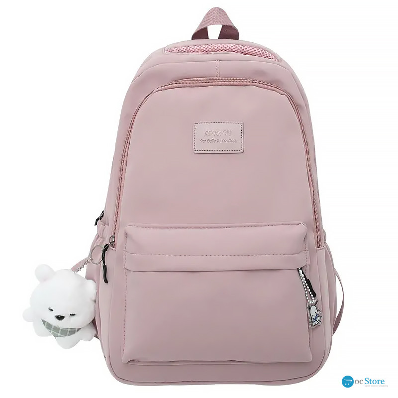 Рюкзак подростковый 633227 с брелком 20-35L Pink