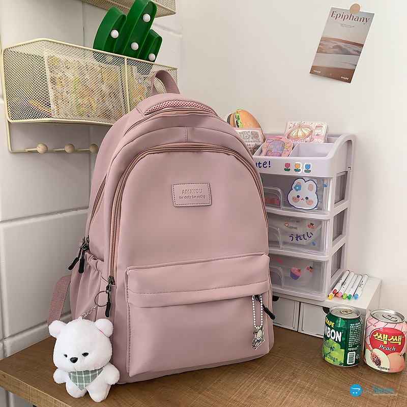 Рюкзак подростковый 633227 с брелком 20-35L Pink