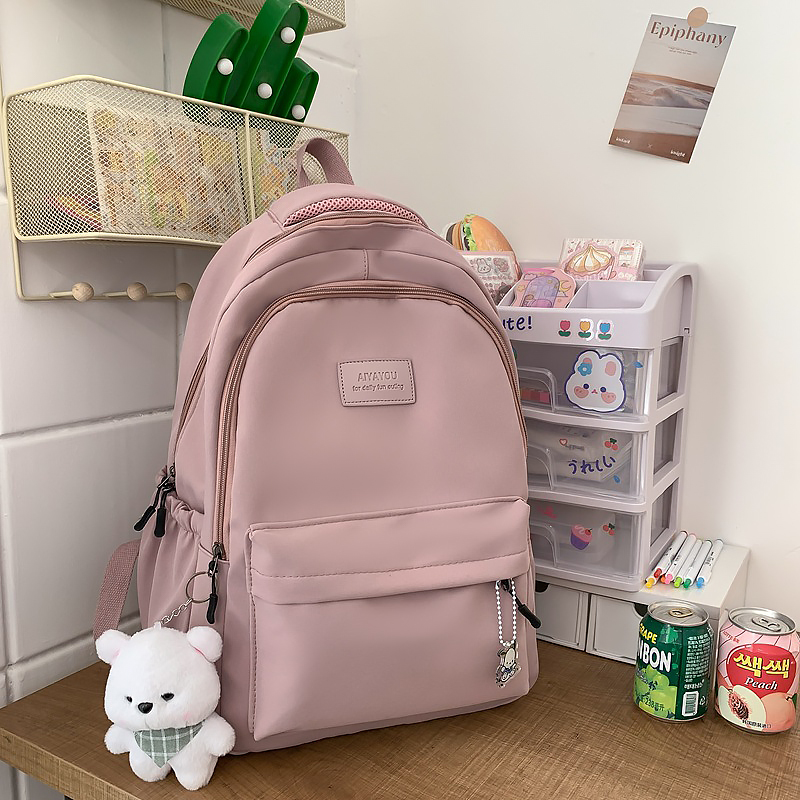 Рюкзак подростковый 633227 с брелком 20-35L Pink