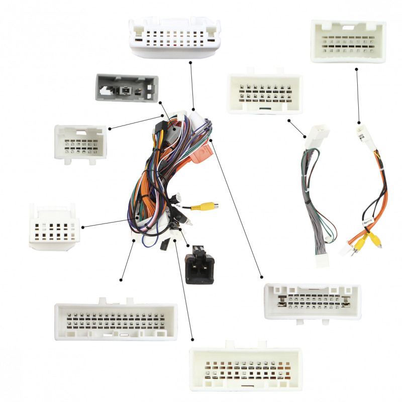 Переходной штатный комплект с проводкой Infiniti G25 G35 G37 2006-2013 9" (1234-308) + canbus