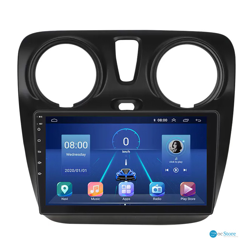 Штатная магнитола Lesko для Renault Lodgy  2012-2022 экран 9" 4/64Gb 4G Wi-Fi GPS Top