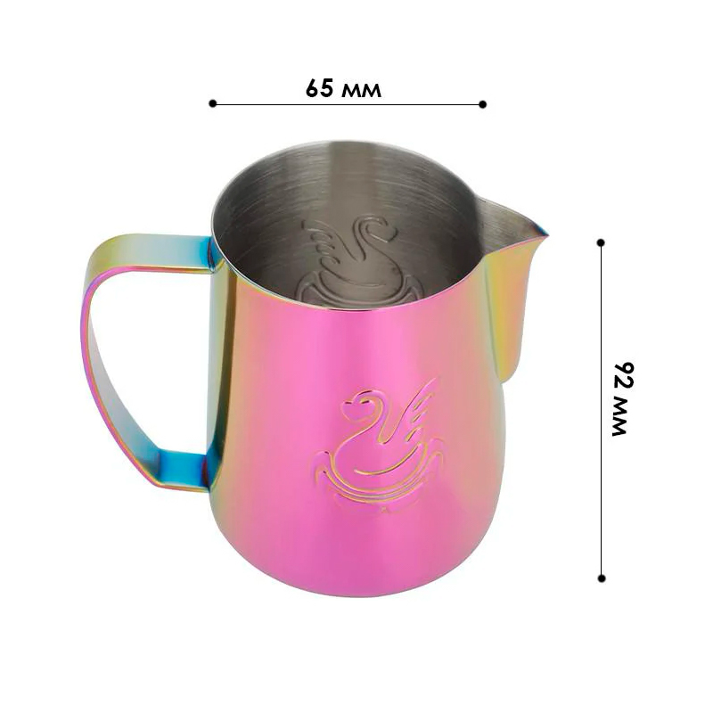 Питчер для молока JibbiJug молочник для вспенивания нержавеющая сталь градиент 400 мл Purple