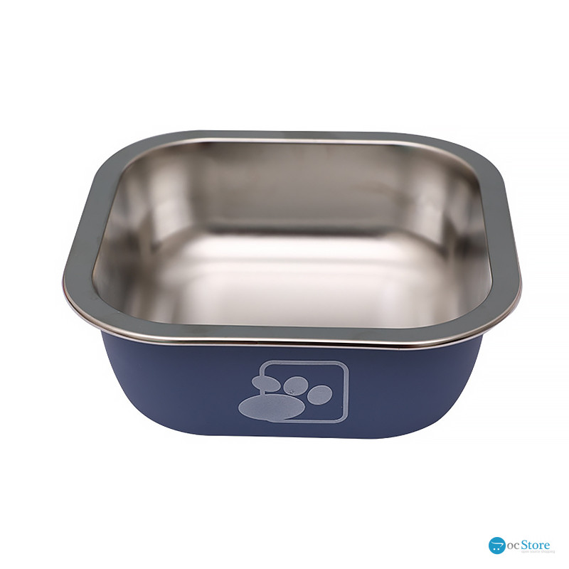 Миска для собак котов Taotaopets 1910002 металлическая Blue 160 мм