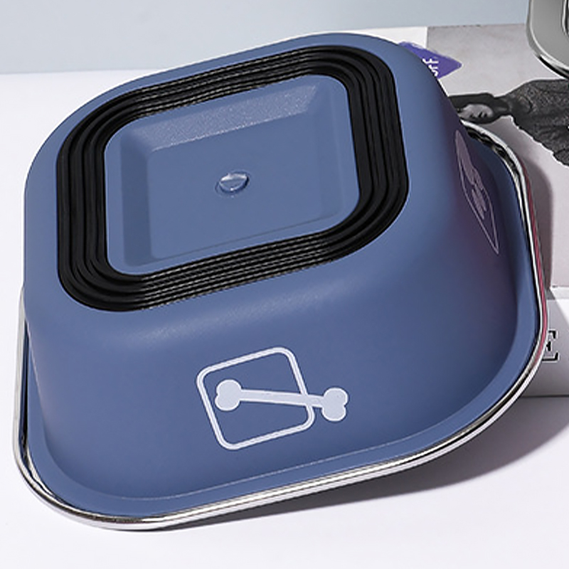 Миска для собак котов Taotaopets 1910002 металлическая Blue 160 мм