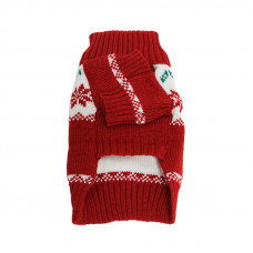 Рождественский свитер для собак и кошек 2111CGLK9070 вязаный теплый  Red XS