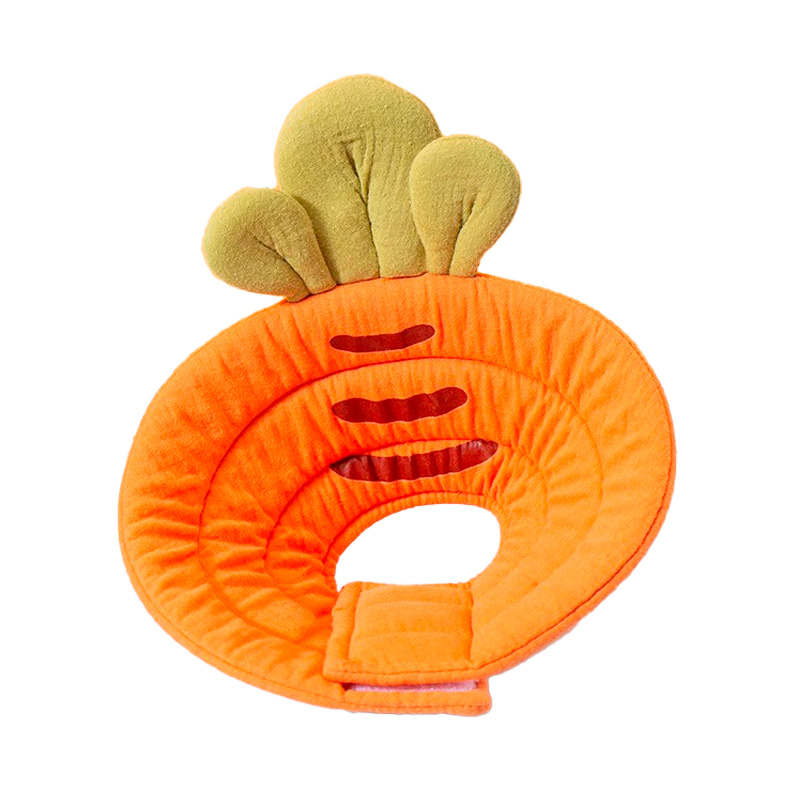 Мягкий воротник-подушка для кошек 2205SXSL0399 послеоперационный защитный от вылизывания L Carrot