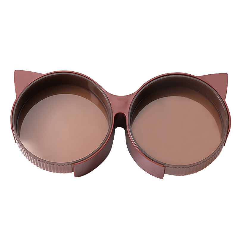Миска Taotaopets 198807 для котов двойная с ушками Burgundy