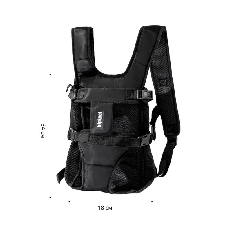 Рюкзак- кенгуру для домашних животных 2410MSDJ964 Black переноска S