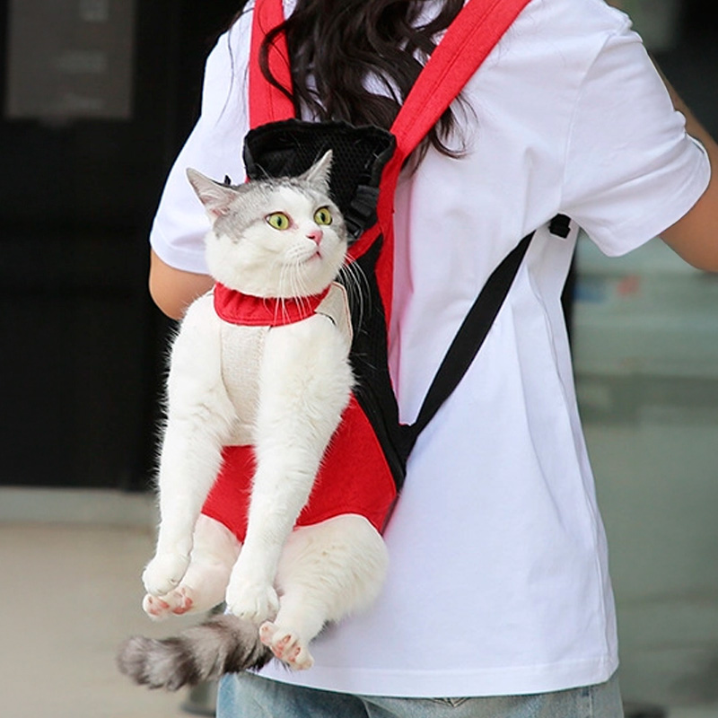 Рюкзак- кенгуру для животных A10010-WR White Red L