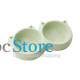 Миска для кошек Taotaopets Cat 123307 двойная пластиковая Green