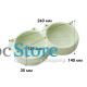 Миска для кошек Taotaopets Cat 123307 двойная пластиковая Green