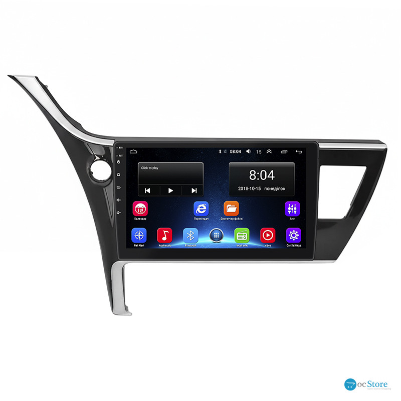 Штатная магнитола Lesko для Toyota Auris II Рестайлинг 2015-2018 экран 10" 2/32Gb Wi-Fi GPS Base