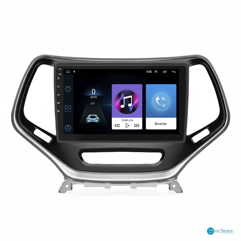 Штатная магнитола Lesko для Jeep Cherokee V (KL) Рестайлинг 2018-н.в экран 10" 1/16Gb Wi-Fi GPS Base