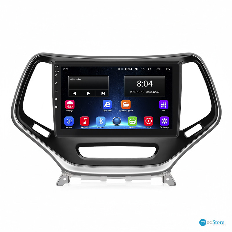 Штатная магнитола Lesko для Jeep Cherokee V (KL) Рестайлинг 2018-н.в экран 10" 2/32Gb Wi-Fi GPS Base