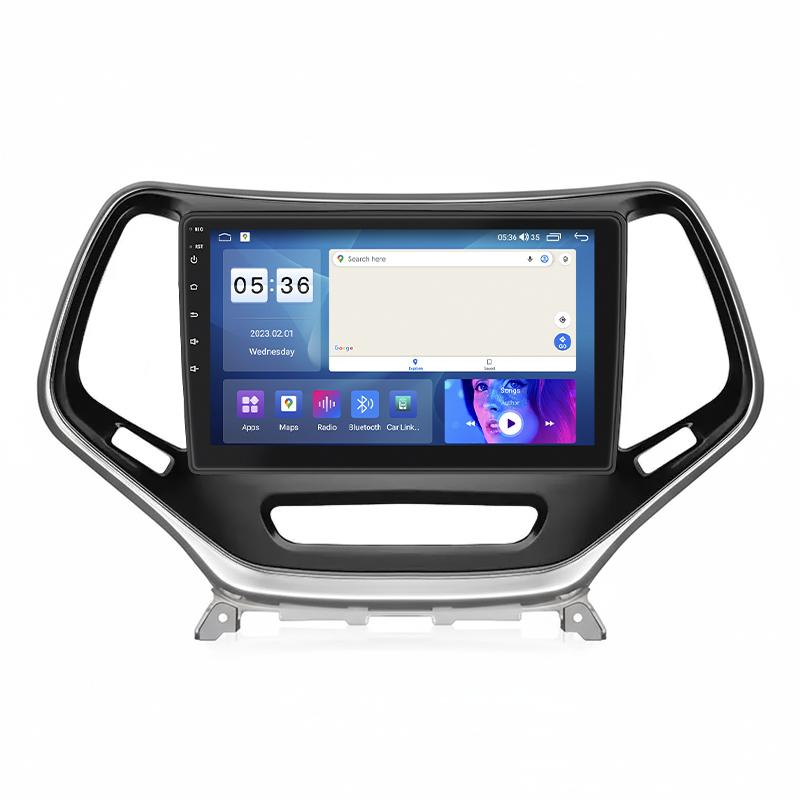 Штатная магнитола Lesko для Jeep Cherokee V (KL) Рестайлинг 2018-н.в экран 10" 2/32Gb CarPlay 4G Wi-Fi GPS Prime