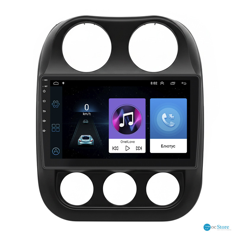 Штатная магнитола Lesko для Jeep Patriot  2007-2016 экран 10" 1/16Gb Wi-Fi GPS Base