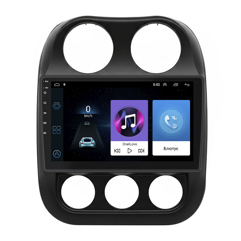 Штатная магнитола Lesko для Jeep Patriot  2007-2016 экран 10" 1/16Gb Wi-Fi GPS Base