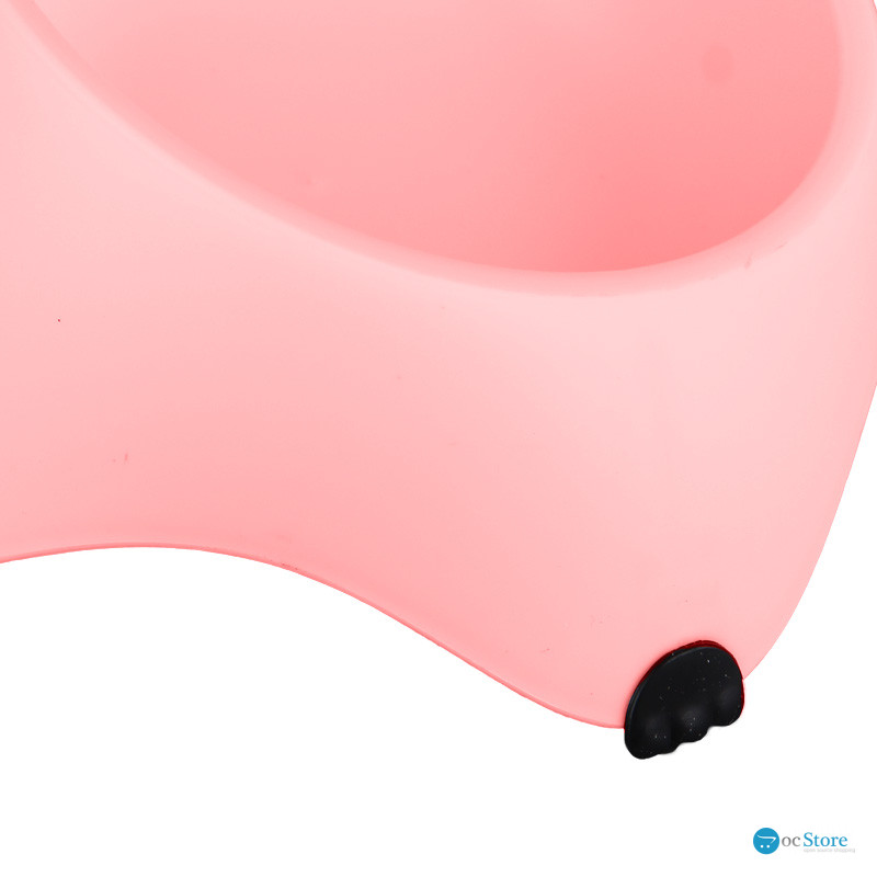 Миска для собак котов М120 пластиковая одинарная 300 мл Peach