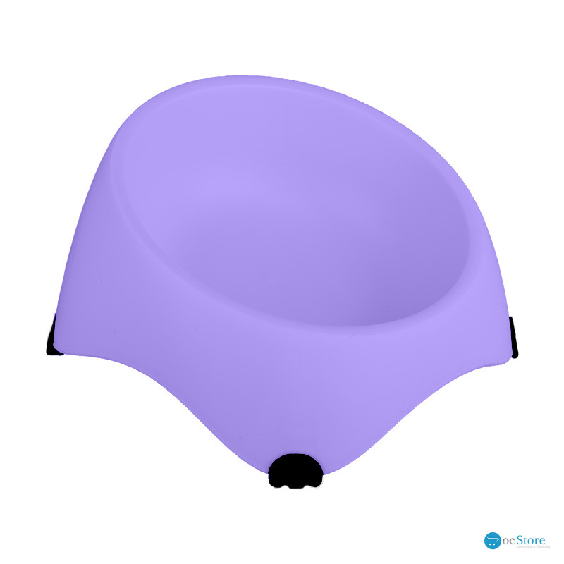 Миска для собак котов М120 пластиковая одинарная 300 мл Purple
