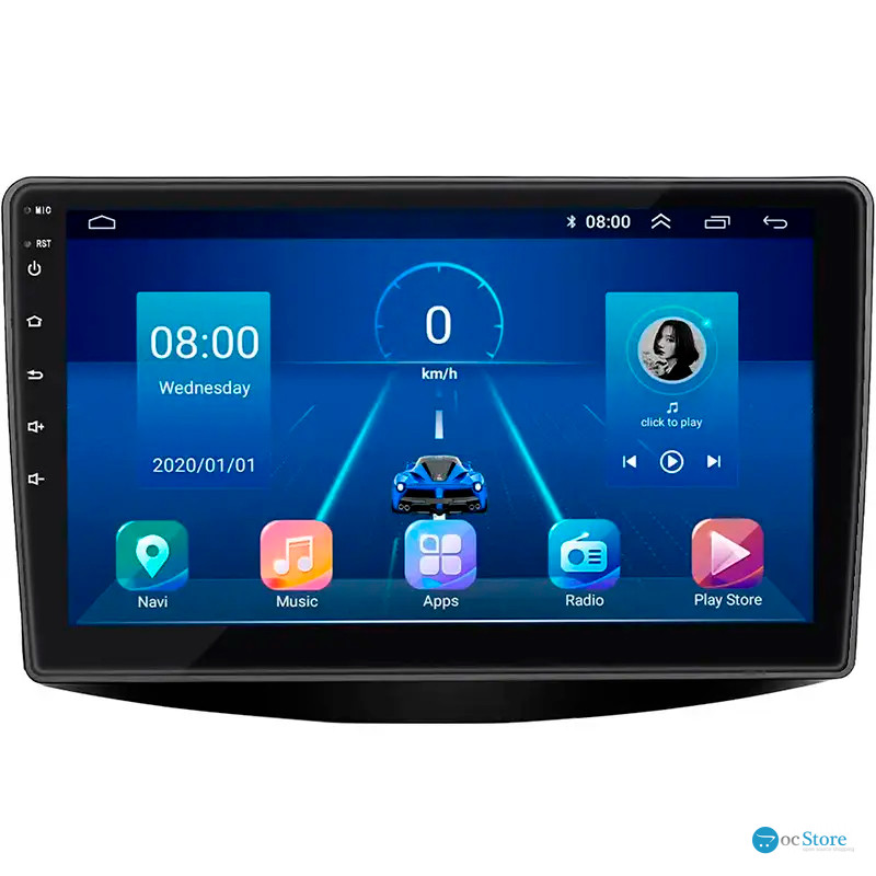 Штатная магнитола Lesko для Mitsubishi Grandis Manual A/C 2003-2011 экран 9" 2/32Gb Wi-Fi GPS Base