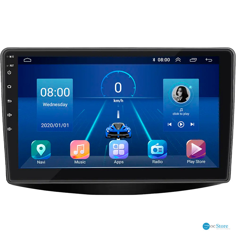 Штатная магнитола Lesko для Mitsubishi Grandis Manual A/C 2003-2011 экран 9" 6/128Gb 4G Wi-Fi GPS Top