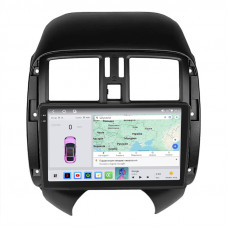 Штатная магнитола Lesko для Nissan Almera III (G15) 2012-2018 экран 9" 4/64 QLED CarPlay 4G Wi-Fi GPS 360 Prime