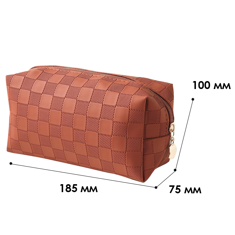 Женская косметичка 34030 несессер органайзер дорожная бьюти кейс Brown