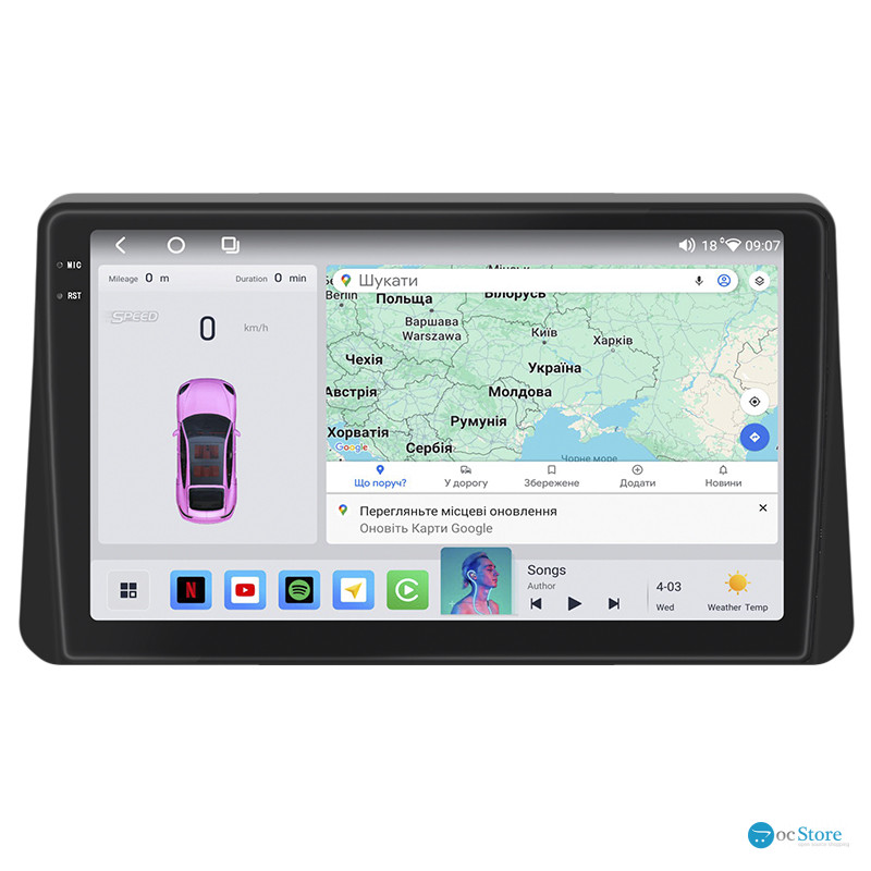Штатная магнитола Lesko для Nissan Altima VI (L34) 2018-н.в. экран 10" 4/64 QLED CarPlay 4G Wi-Fi GPS 360 Prime