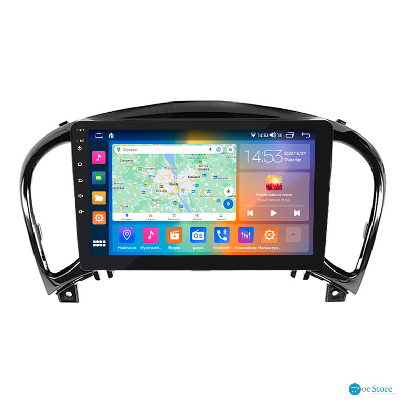 Штатная магнитола Lesko для Nissan Juke I 2010-2014 экран 9" 4/64Gb CarPlay 4G Wi-Fi GPS Prime