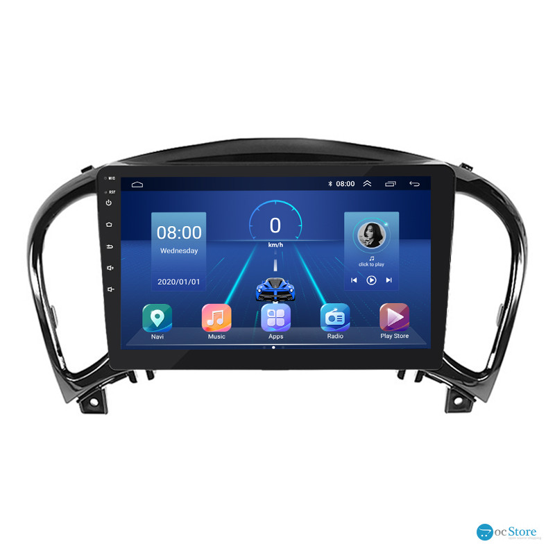 Штатная магнитола Lesko для Nissan Juke I 2010-2014 экран 9" 6/128Gb 4G Wi-Fi GPS Top