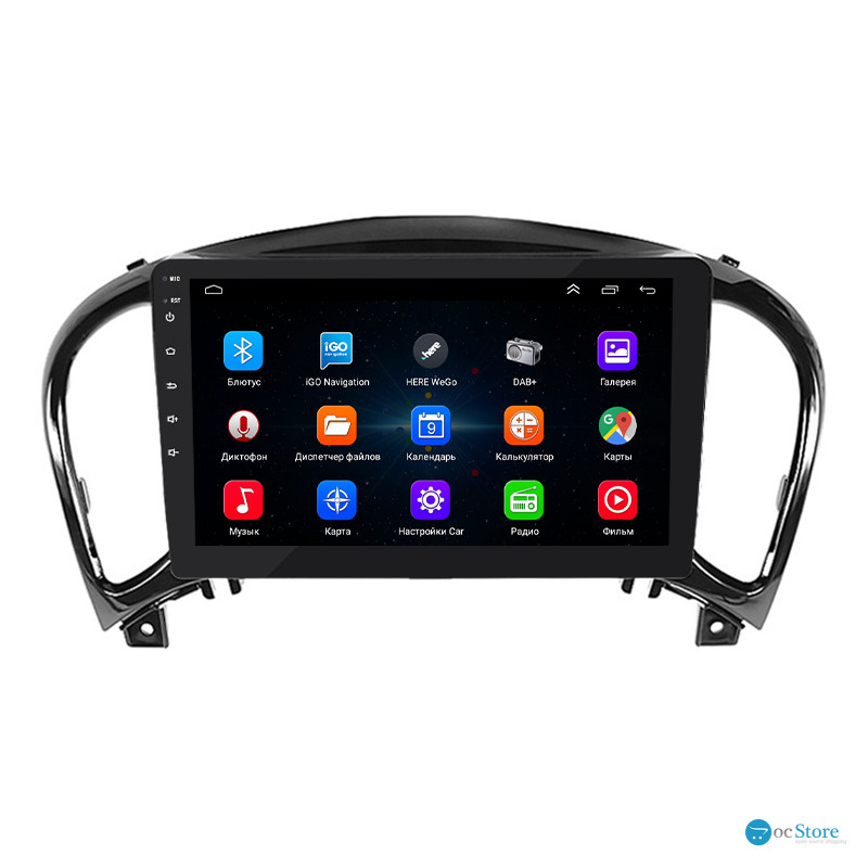 Штатная магнитола Lesko для Nissan Juke I Рестайлинг 2014-2019 экран 9" 1/16Gb Wi-Fi GPS Base