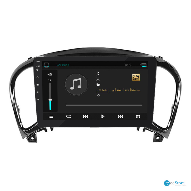 Штатная магнитола Lesko для Nissan Juke I Рестайлинг 2014-2019 экран 9" 2/32Gb 4G Wi-Fi GPS Top