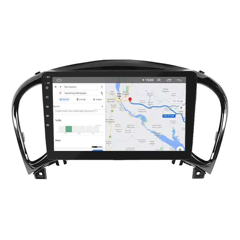 Штатная магнитола Lesko для Nissan Juke I Рестайлинг 2014-2019 экран 9" 4/64Gb 4G Wi-Fi GPS Top