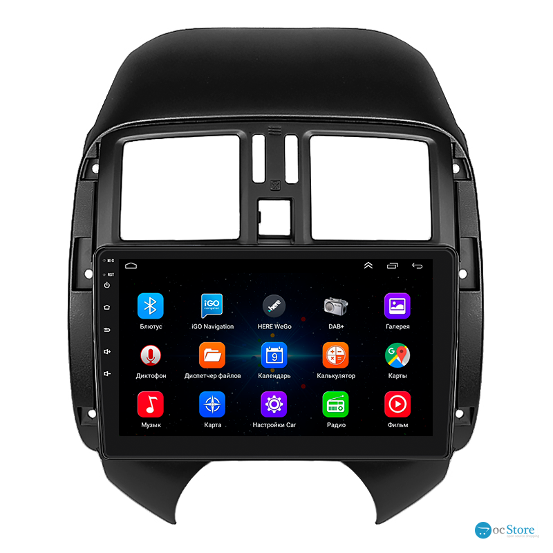Штатная магнитола Lesko для Nissan Latio I (N17) Рестайлинг 2014-2016 экран 9" 1/16Gb Wi-Fi GPS Base