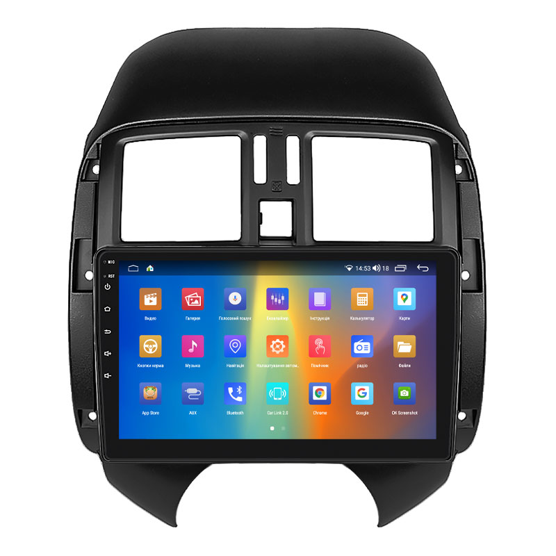 Штатная магнитола Lesko для Nissan Latio I (N17) Рестайлинг 2014-2016 экран 9" 2/32Gb CarPlay 4G Wi-Fi GPS Prime