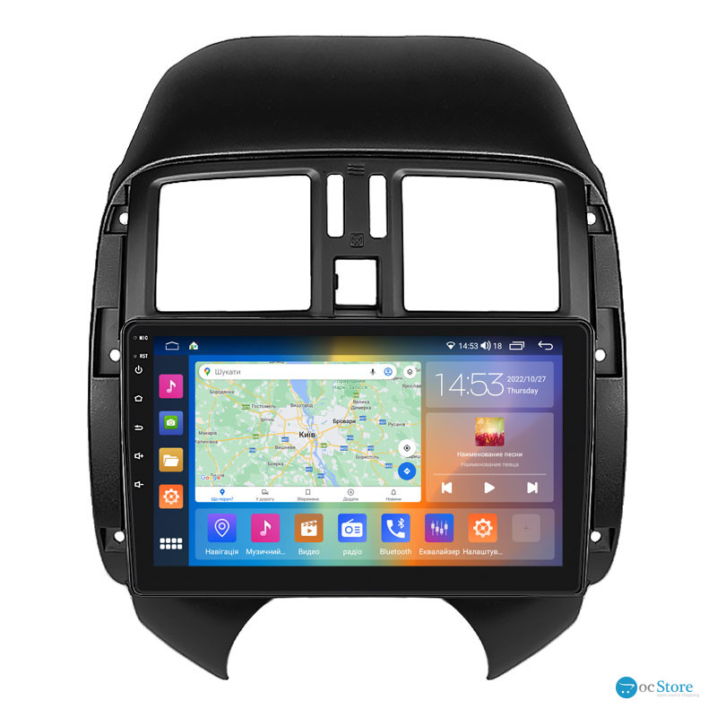Штатная магнитола Lesko для Nissan Latio I (N17) Рестайлинг 2014-2016 экран 9" 4/64Gb CarPlay 4G Wi-Fi GPS Prime