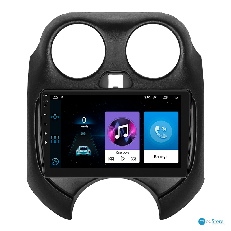 Штатная магнитола Lesko для Nissan March IV (K13) 2010-2013 экран 9" 1/16Gb Wi-Fi GPS Base