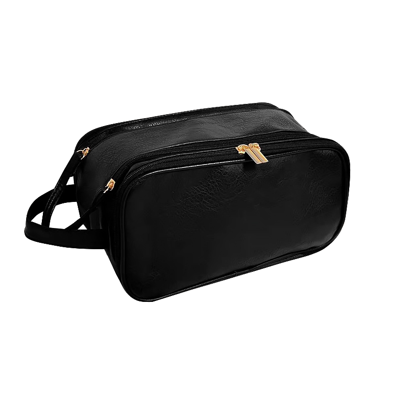 Женская косметичка BK-HZB-07 несесер органайзер дорожная бьюти кейс с карманами по бокам Black