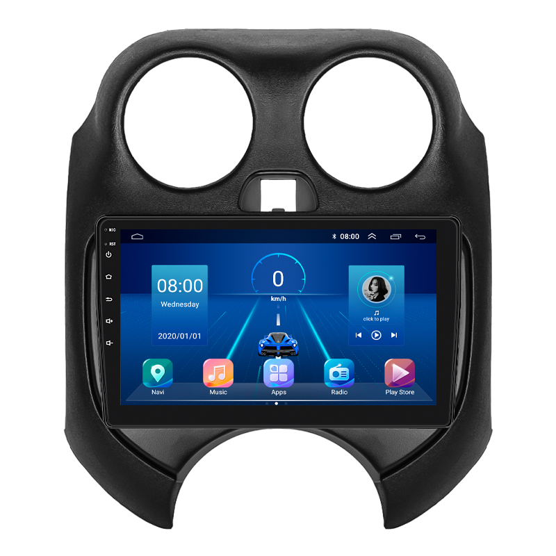 Штатная магнитола Lesko для Nissan March IV (K13) Рестайлинг 2013-н.в. экран 9" 6/128Gb 4G Wi-Fi GPS Top