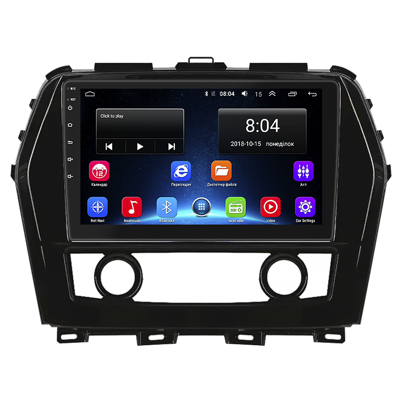 Штатная магнитола Lesko для Nissan Maxima VIII (A36) Рестайлинг 2018-н.в. экран 10" 2/32Gb Wi-Fi GPS Base