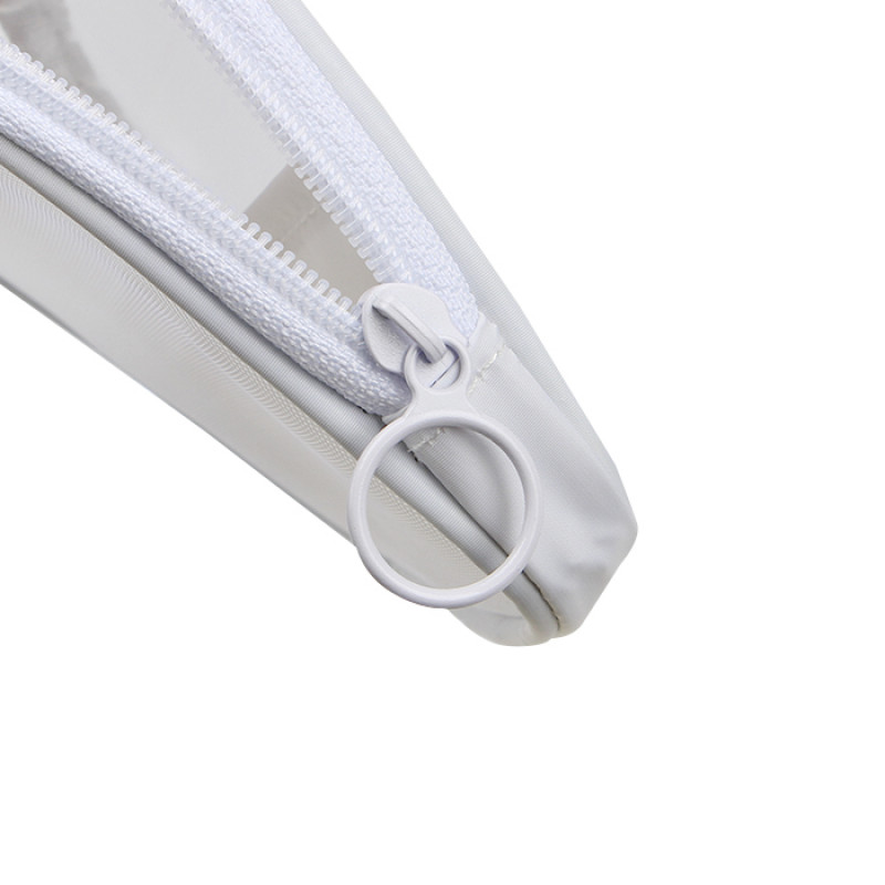 Органайзер из трёх косметичек F007 несессер для хранения косметики компактный бьюти бокс переносной на молнии White