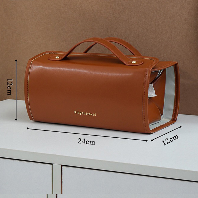 Женская косметичка SHY-02 несесер органайзер дорожная бьюти кейс Brown