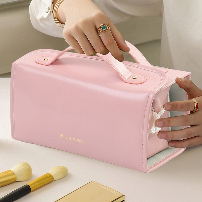 Женская косметичка SHY-02 несесер органайзер дорожная бьюти кейс Pink