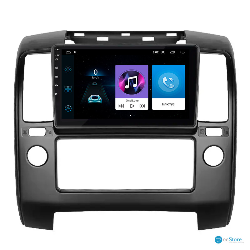 Штатная магнитола Lesko для Nissan Navara (Frontier) III (D40) 2004-2010 экран 9" 1/16Gb Wi-Fi GPS Base