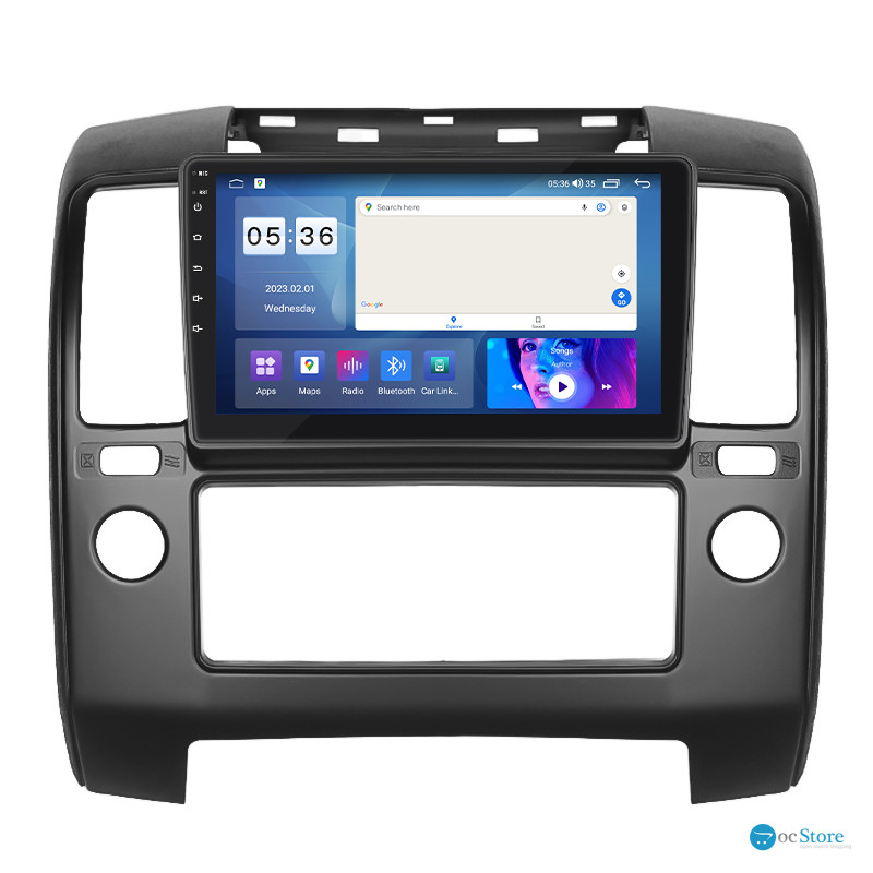 Штатная магнитола Lesko для Nissan Navara (Frontier) III (D40) 2004-2010 экран 9" 2/32Gb CarPlay 4G Wi-Fi GPS Prime