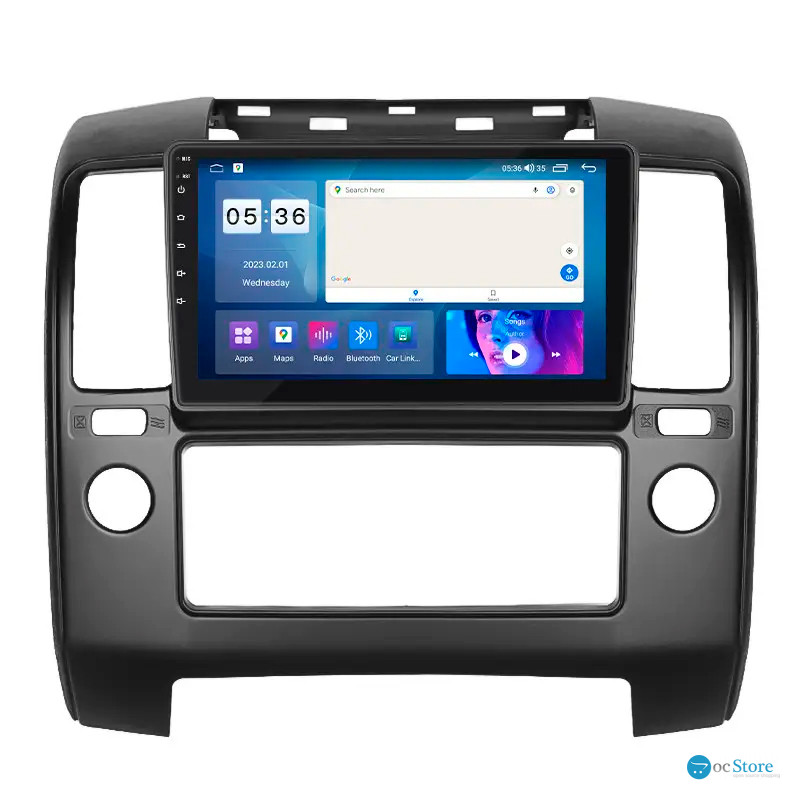 Штатная магнитола Lesko для Nissan Navara (Frontier) III (D40) 2004-2010 экран 9" 4/64Gb CarPlay 4G Wi-Fi GPS Prime