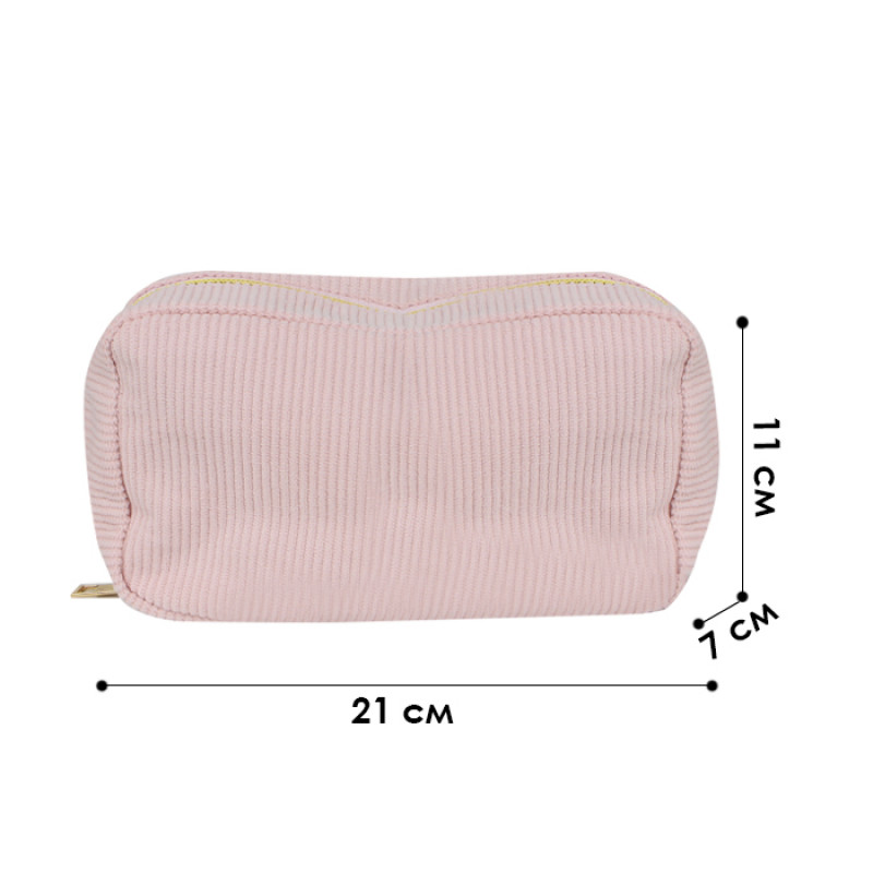 Женская косметичка ZUO 571 несесер органайзер дорожная бьюти кейс вельветовая Pink