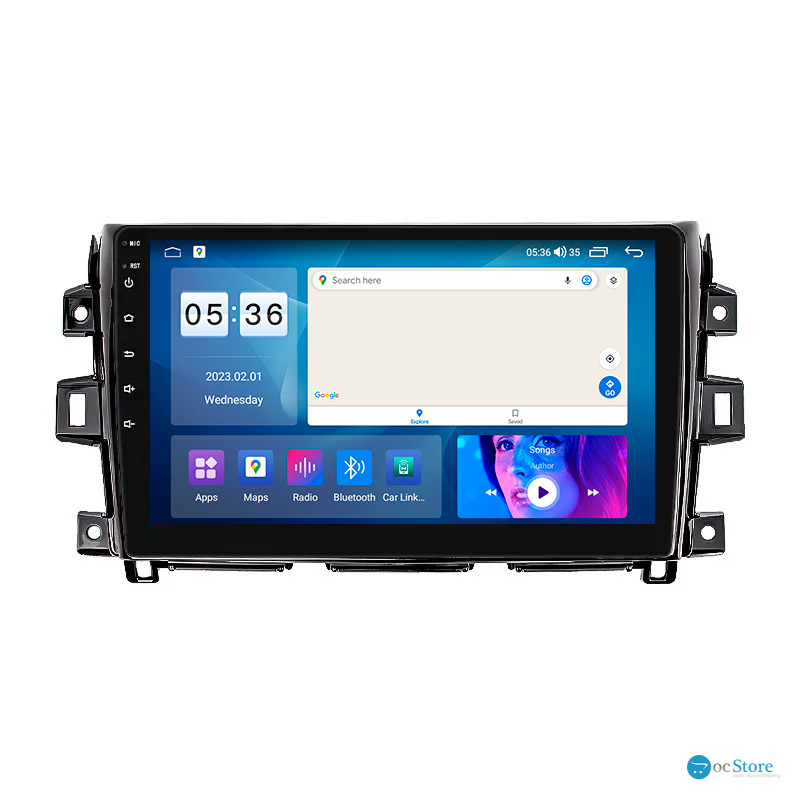 Штатная магнитола Lesko для Nissan Navara (Frontier) IV (D23) 2014-2016 экран 10" 2/32Gb CarPlay 4G Wi-Fi GPS Prime