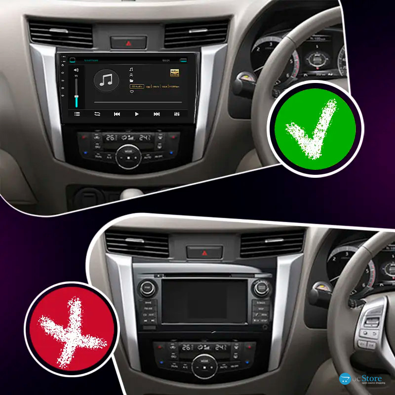 Штатная магнитола Lesko для Nissan Navara (Frontier) IV (D23) 2014-2016 экран 10" 4/64Gb CarPlay 4G Wi-Fi GPS Prime